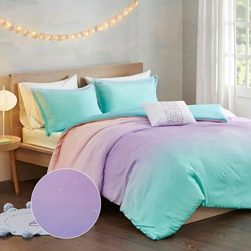 Intelligent Design Ombre Aqua Queen Duvet Cover 4-Piece Set: $42.19 Intelligent Design Ombre Aqua Queen Duvet Cover 4-Piece Set: $42.19