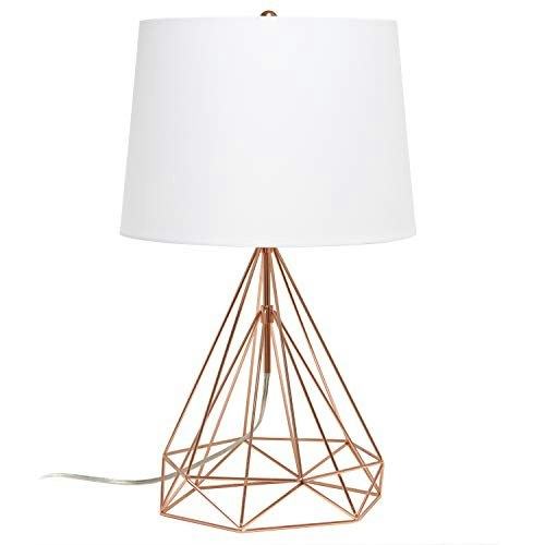 Elegant Designs Modern Geometric Wired Metal Table Lamp: $31.74