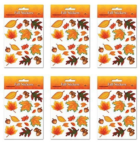 Beistle Thanksgiving Fall Sticker Sheets 24-Pack: $7.20 Beistle Thanksgiving Fall Sticker Sheets 24-Pack: $7.20