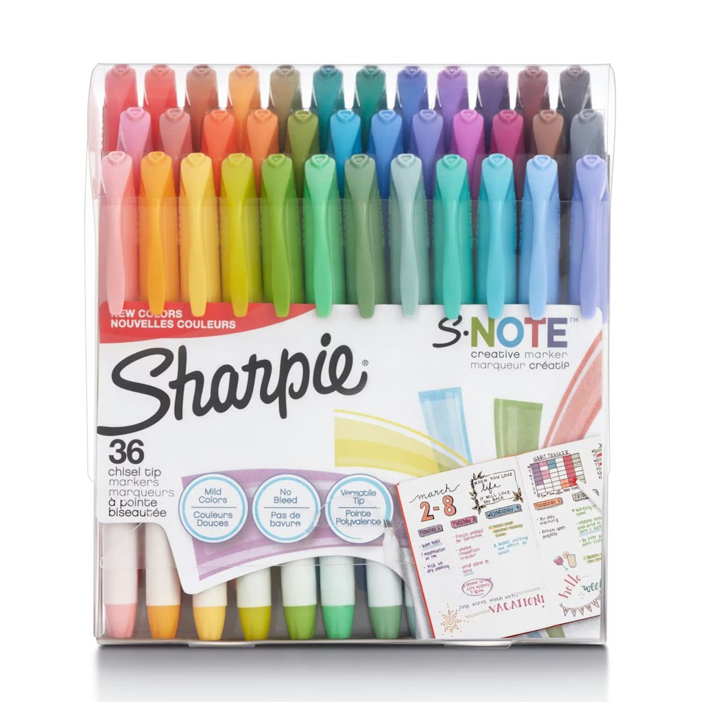 Sharpie S-Note Creative Chisel Tip markers and highlighters