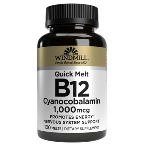 Windmill Vitamin B-12 1,000mcg Quick-Melt Tablets 100-Count: $13.32 Windmill Vitamin B-12 1,000mcg Quick-Melt Tablets 100-Count: $13.32