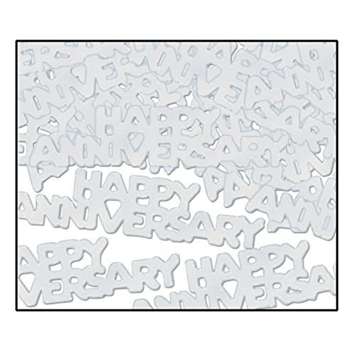 Happy Anniversary Silver Fanci-Fetti 0.5-oz. Package: $3.70 Happy Anniversary Silver Fanci-Fetti 0.5-oz. Package: $3.70