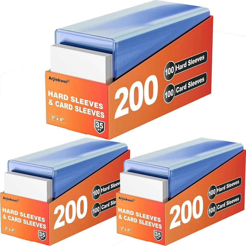 Hard plastic trading card sleeves, 600-count set