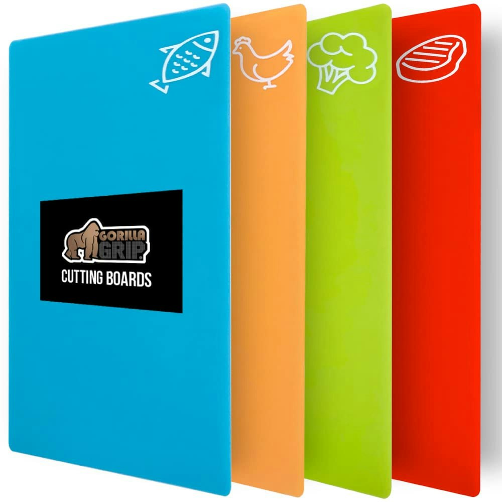 Gorilla Grip BPA-Free Flexible Cutting Board Set of 4