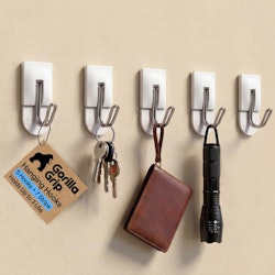 Gorilla Grip Adhesive Wall Hooks 5-Pack for $6 + free shipping w/ Prime