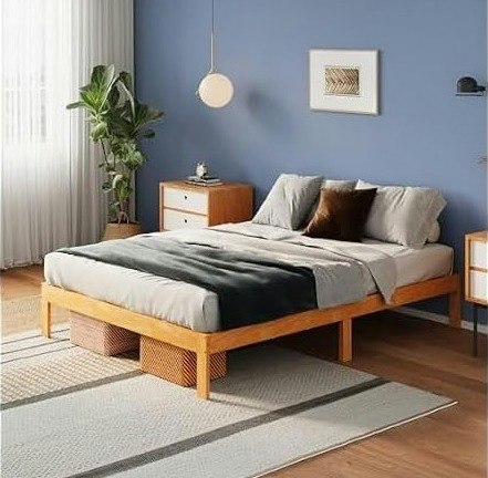 Avenco Solid Wood 12" Full Platform Bed Frame: $53