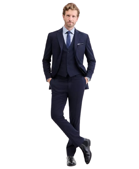 DKNY Men's Modern-Fit Vested Nested Suit: $140