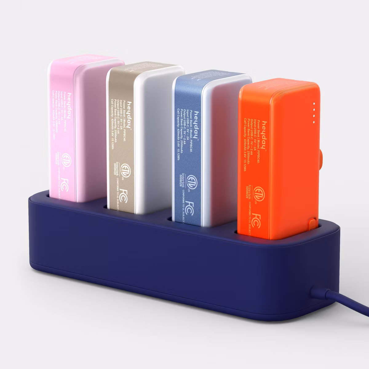 heyday Multihub Base w/ 4 Power Banks