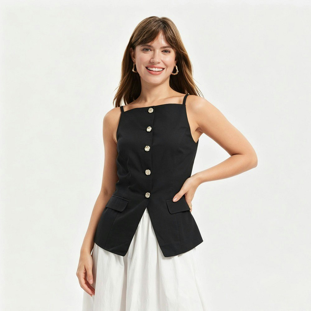 A New Day Women's Button-Front Vest: $38 A New Day Women's Button-Front Vest: $38