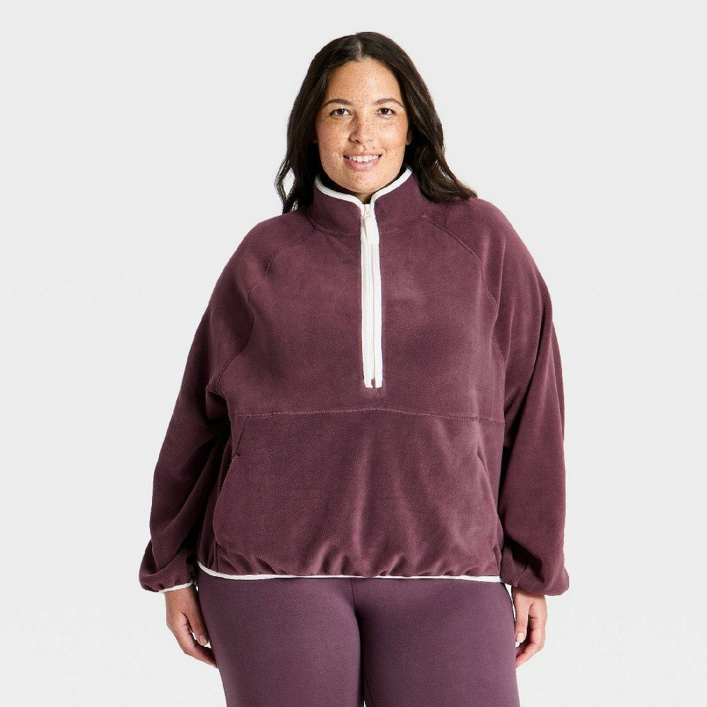 All in Motion Women's Microfleece 1/2-Zip Pullover Jacket: $30 All in Motion Women's Microfleece 1/2-Zip Pullover Jacket: $30