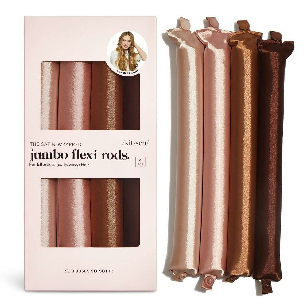 Kitsch Satin Jumbo Flexi Rod Hair Rollers 4-Pack: $19.99 Kitsch Satin Jumbo Flexi Rod Hair Rollers 4-Pack: $19.99