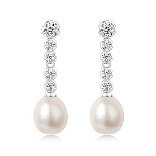 Coyate Freshwater Pearl Sterling Silver Dangle Earrings: $22.09