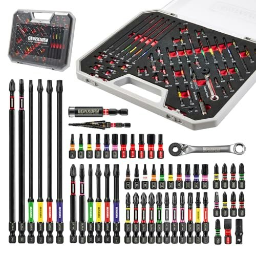 Geinxurn 58-Piece Screwdriver Bit and Drill Accessory Set: $30 Geinxurn 58-Piece Screwdriver Bit and Drill Accessory Set: $30