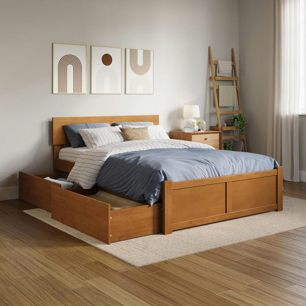 Orlando Solid Wood Full Platform Bed with Footboard and Storage Drawers: $539.15 Orlando Solid Wood Full Platform Bed with Footboard and Storage Drawers: $539.15