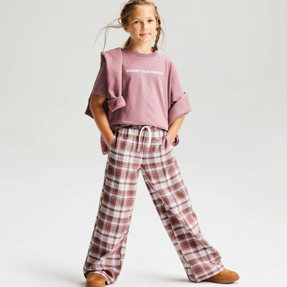 Cat & Jack Girls' Plaid Flannel Pants: $15