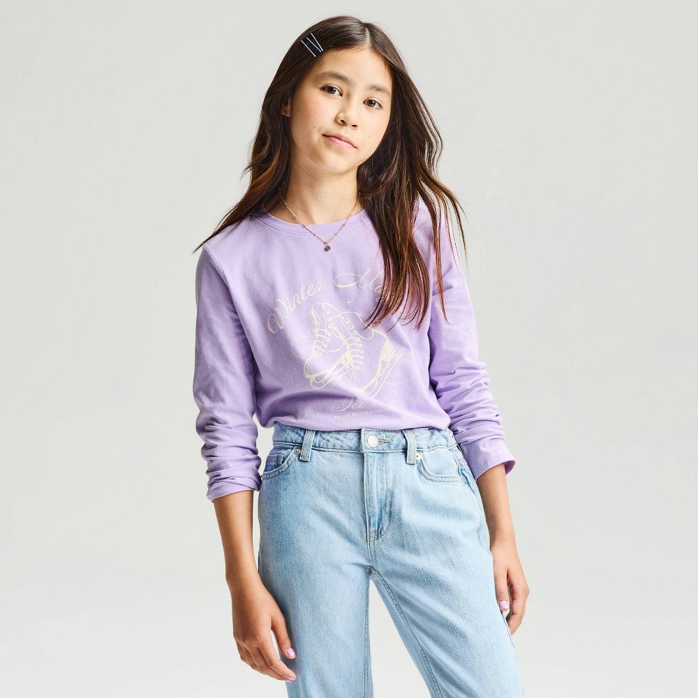 Cat & Jack Girls' Winter Magic Long Sleeve Graphic T-Shirt: $9 Cat & Jack Girls' Winter Magic Long Sleeve Graphic T-Shirt: $9