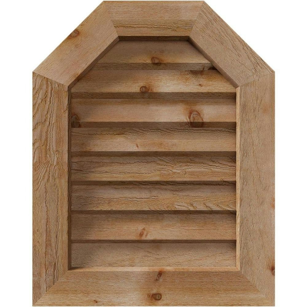 21" x 17" Octagon Unfinished Western Red Cedar Wood Gable Louver Vent: $92.87 21" x 17" Octagon Unfinished Western Red Cedar Wood Gable Louver Vent: $92.87
