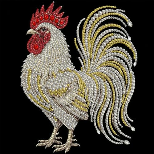 Rooster 12" x 12" Diamond Painting Kit: $6.79 Rooster 12" x 12" Diamond Painting Kit: $6.79