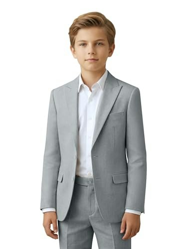 Boys Slim Fit Linen Suit: $63.74