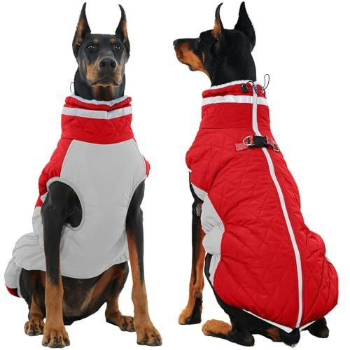 Ouobob XXXL Insulated Dog Winter Coat with Harness: $39.56