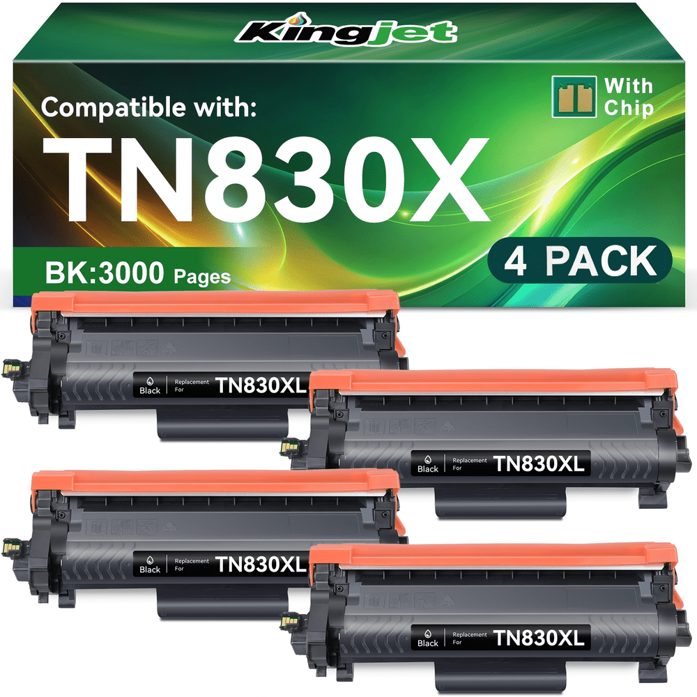 Brother TN830XL High Yield Black Toner Cartridge 4-Pack: $39.89 Brother TN830XL High Yield Black Toner Cartridge 4-Pack: $39.89