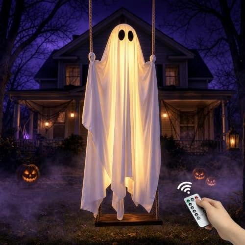 5.3-Foot Hanging Halloween Ghost Decoration: $36.99 5.3-Foot Hanging Halloween Ghost Decoration: $36.99