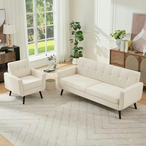 Tbfit Mid Century Modern Sofa and Accent Chair: $397.05 Tbfit Mid Century Modern Sofa and Accent Chair: $397.05