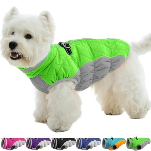 Ouobob Small Dog Winter Jacket with Harness: $30.59