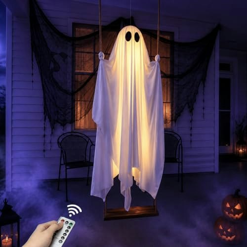 5-Foot Outdoor Halloween Hanging Ghost Decoration: $33.99 5-Foot Outdoor Halloween Hanging Ghost Decoration: $33.99