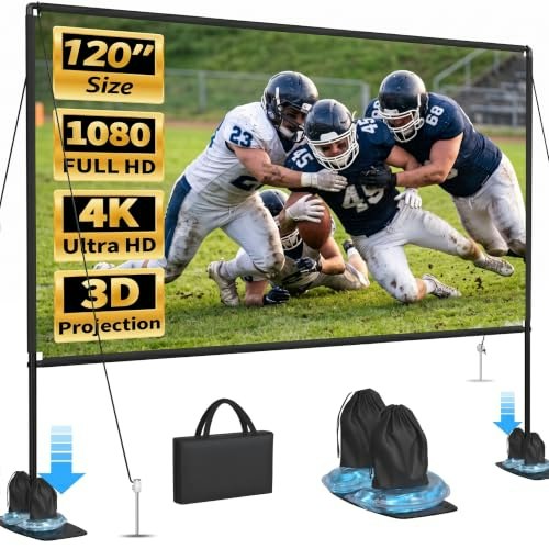 120-Inch Portable Projector Screen with Stand: $55.23 120-Inch Portable Projector Screen with Stand: $55.23