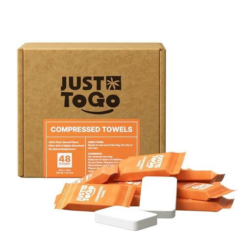 Just to Go 12x10-Inch Compressed Disposable Washcloths 48-Pack: $8.41