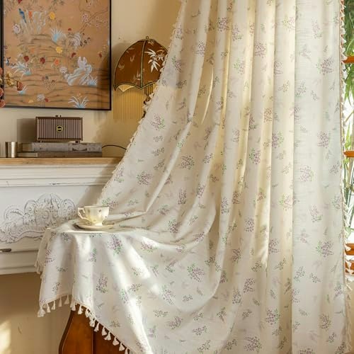 Oyx 52x84-inch Purple Floral Sheer Curtains 2-Pack: $17.87 Oyx 52x84-inch Purple Floral Sheer Curtains 2-Pack: $17.87