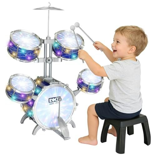 Kids 5-Piece Light Up Jazz Drum Set: $36.54 Kids 5-Piece Light Up Jazz Drum Set: $36.54