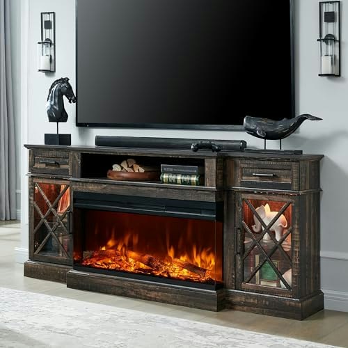 OKD 70-Inch Farmhouse TV Stand with 36-Inch Electric Fireplace: $390.14 OKD 70-Inch Farmhouse TV Stand with 36-Inch Electric Fireplace: $390.14