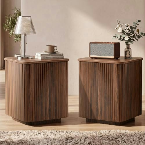 18-inch Square Fluted Side Table 2-Pack: $169.99 18-inch Square Fluted Side Table 2-Pack: $169.99