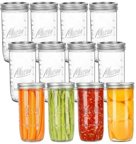 24-oz. Wide Mouth Mason Jars 12-Pack: $45.89