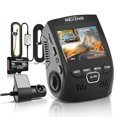 Rexing V1P 4K Dual Dash Cam: $123.24 Rexing V1P 4K Dual Dash Cam: $123.24