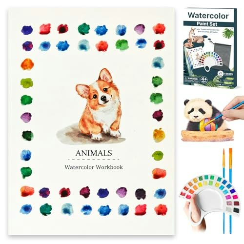 Watercolor Workbook and 26-Color Paint Set: $11.89 Watercolor Workbook and 26-Color Paint Set: $11.89