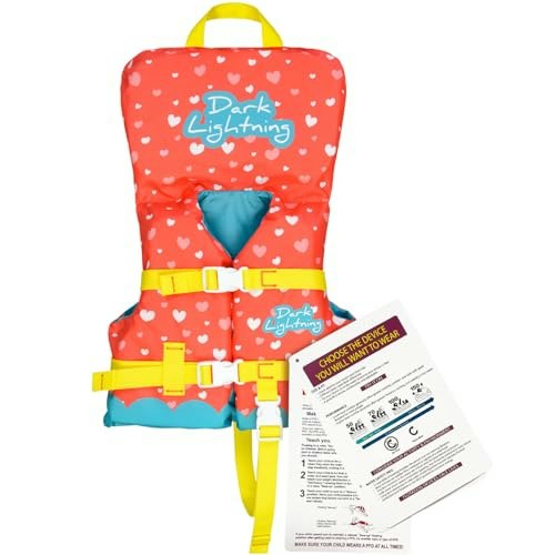 Dark Lightning Coast Guard Approved Toddler Life Jacket: $25.41