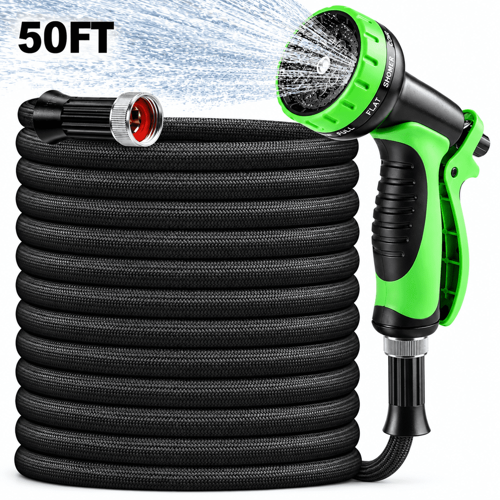 50-Foot Flexible Garden Hose with 10-Function Spray Nozzle: $22.56 50-Foot Flexible Garden Hose with 10-Function Spray Nozzle: $22.56