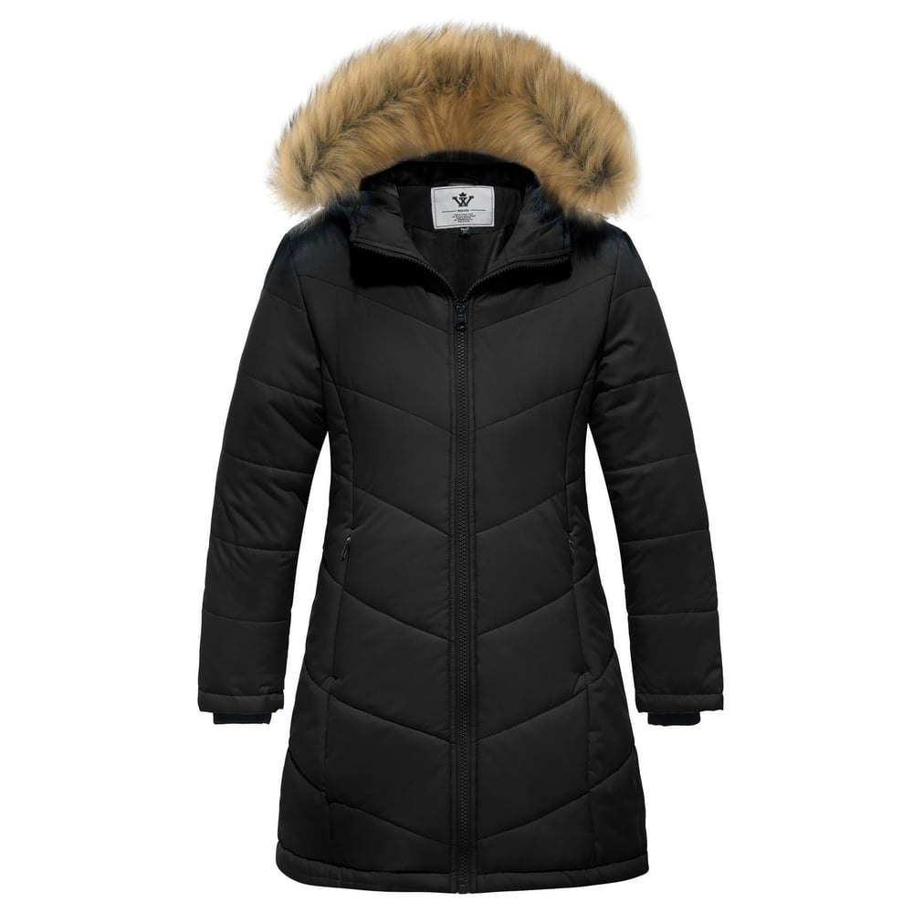 WenVen Girl's Fleece-Lined Puffer Jacket 10/12Y: $55.19