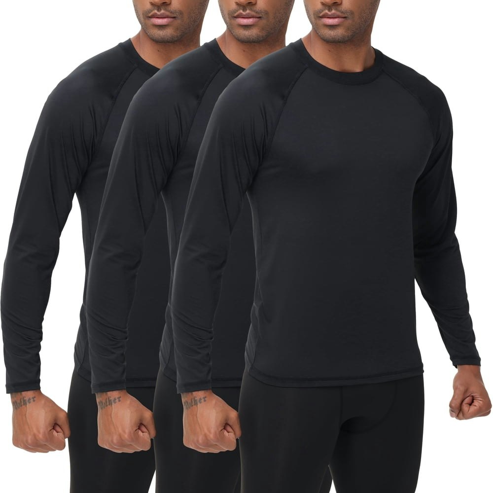 Qpngrp Men's Dry Fit Long Sleeve Athletic Shirts 3-Pack: $31.98 Qpngrp Men's Dry Fit Long Sleeve Athletic Shirts 3-Pack: $31.98