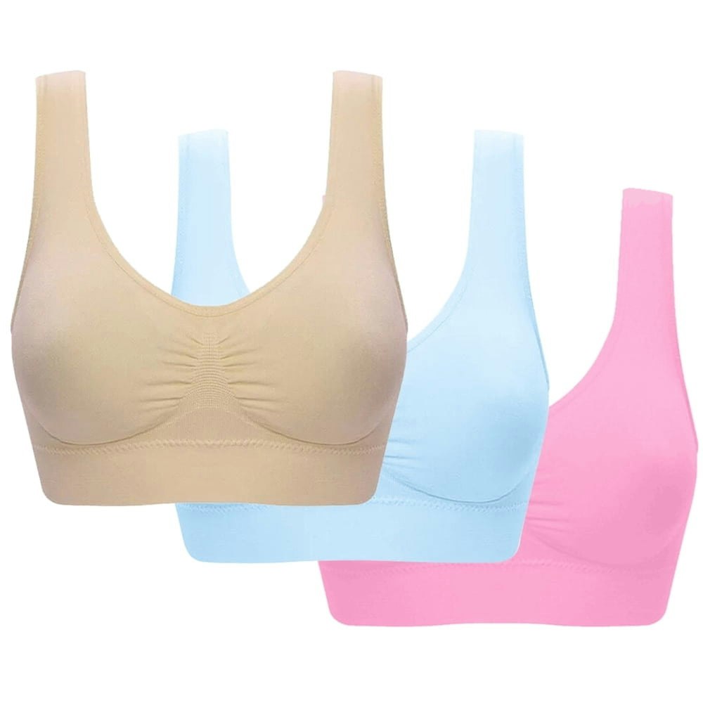 Women's Seamless Comfortable Sports Bra 3-Pack: $12.98 Women's Seamless Comfortable Sports Bra 3-Pack: $12.98