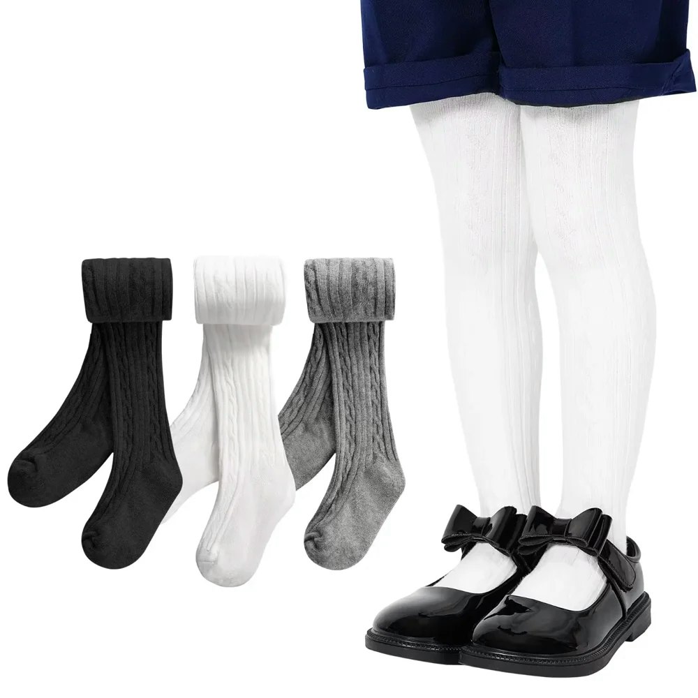Baby Girl Cable Knit Tights 3-Pack: $18.04