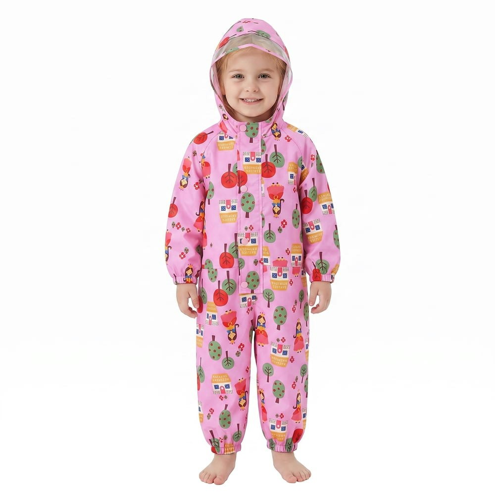 Toddler One-Piece Hooded Rain Suit: $21.99