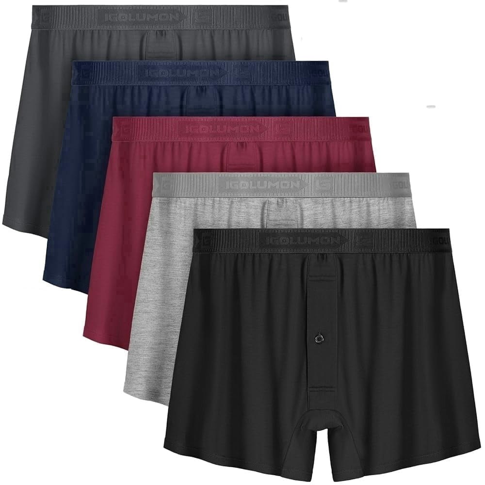 Men's Bamboo Rayon Boxer Shorts 5-Pack: $32.99