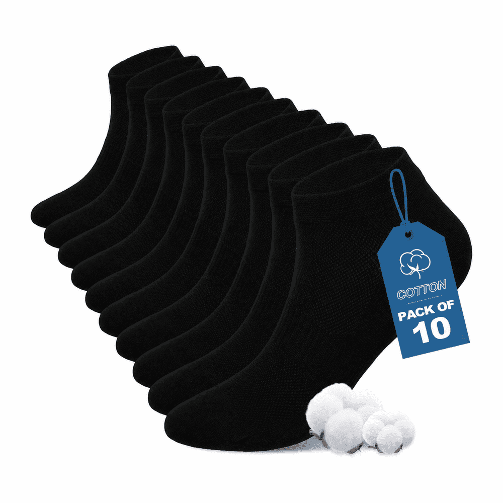 Putuo Men's Athletic Ankle Socks 10-Pack: $10.97