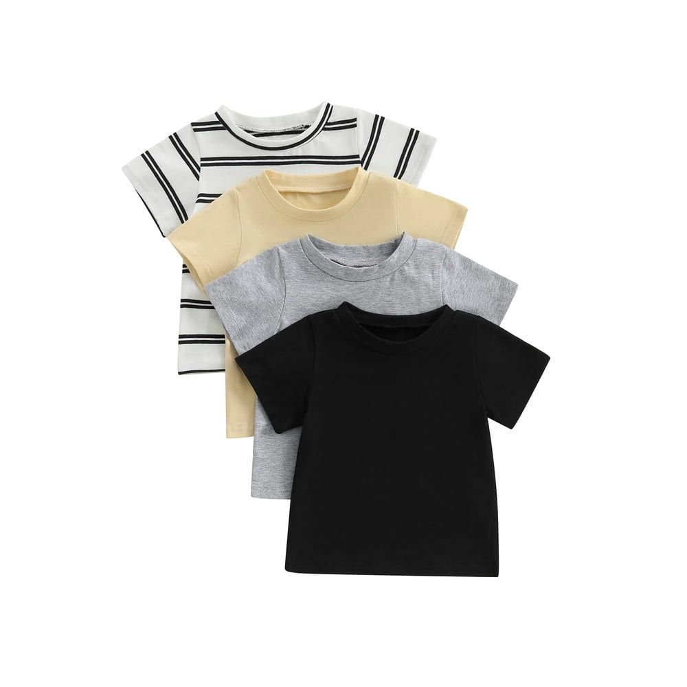 Loicainy Baby and Toddler Short Sleeve T-Shirt 4-Pack: $16.66 Loicainy Baby and Toddler Short Sleeve T-Shirt 4-Pack: $16.66