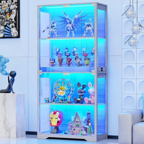 Brottar 4-Tier Glass Door Display Cabinet: $178.49 Brottar 4-Tier Glass Door Display Cabinet: $178.49