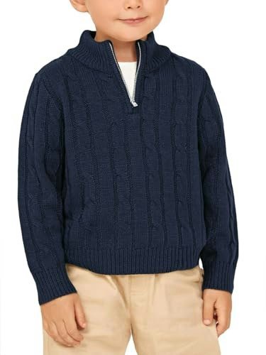 Zhaovi Toddler Boys Quarter-Zip Cable Knit Sweater: $25.99 Zhaovi Toddler Boys Quarter-Zip Cable Knit Sweater: $25.99